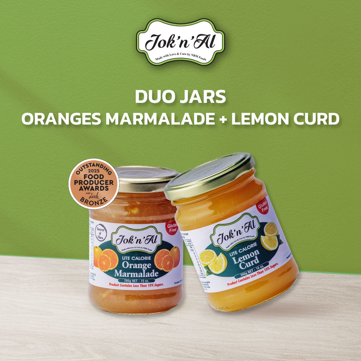 Duo Jars D (Oranges Marmalade + Lemon Curd)