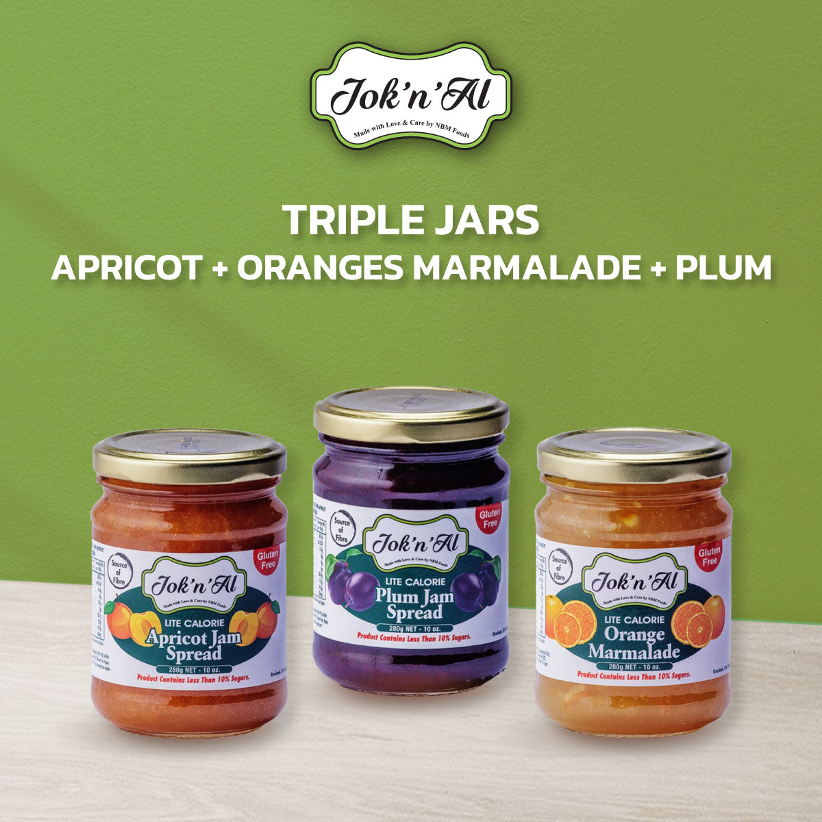 Triple Jars B (Apricot + Oranges Marmalade + Plum)