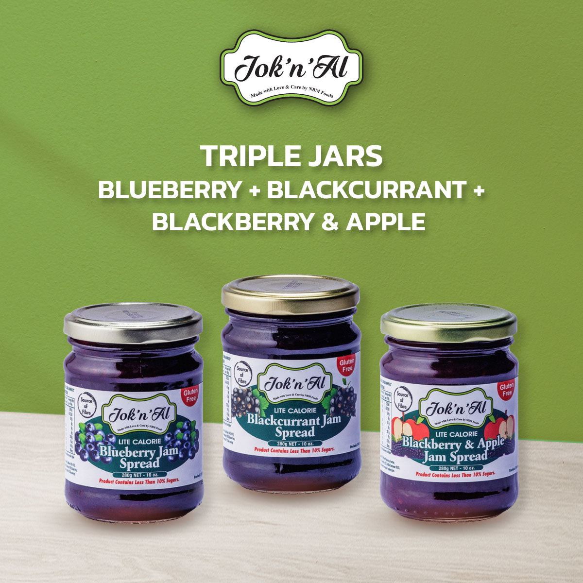 Triple Jars C (Blueberry + Blackcurrant +Blackberry & Apple )